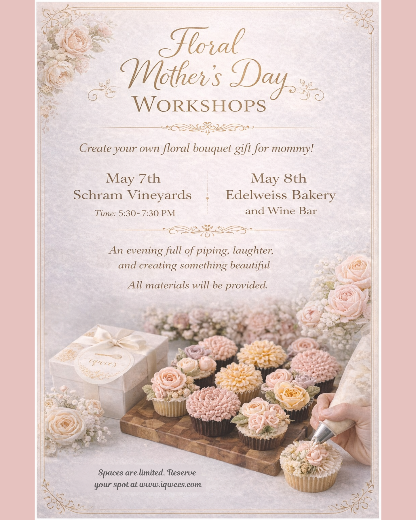 Mother Day Cupcake Workshop